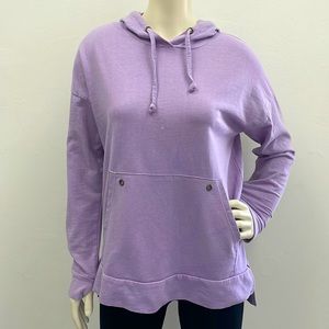 Hooded Pullover in Lilac Mineral Wash
